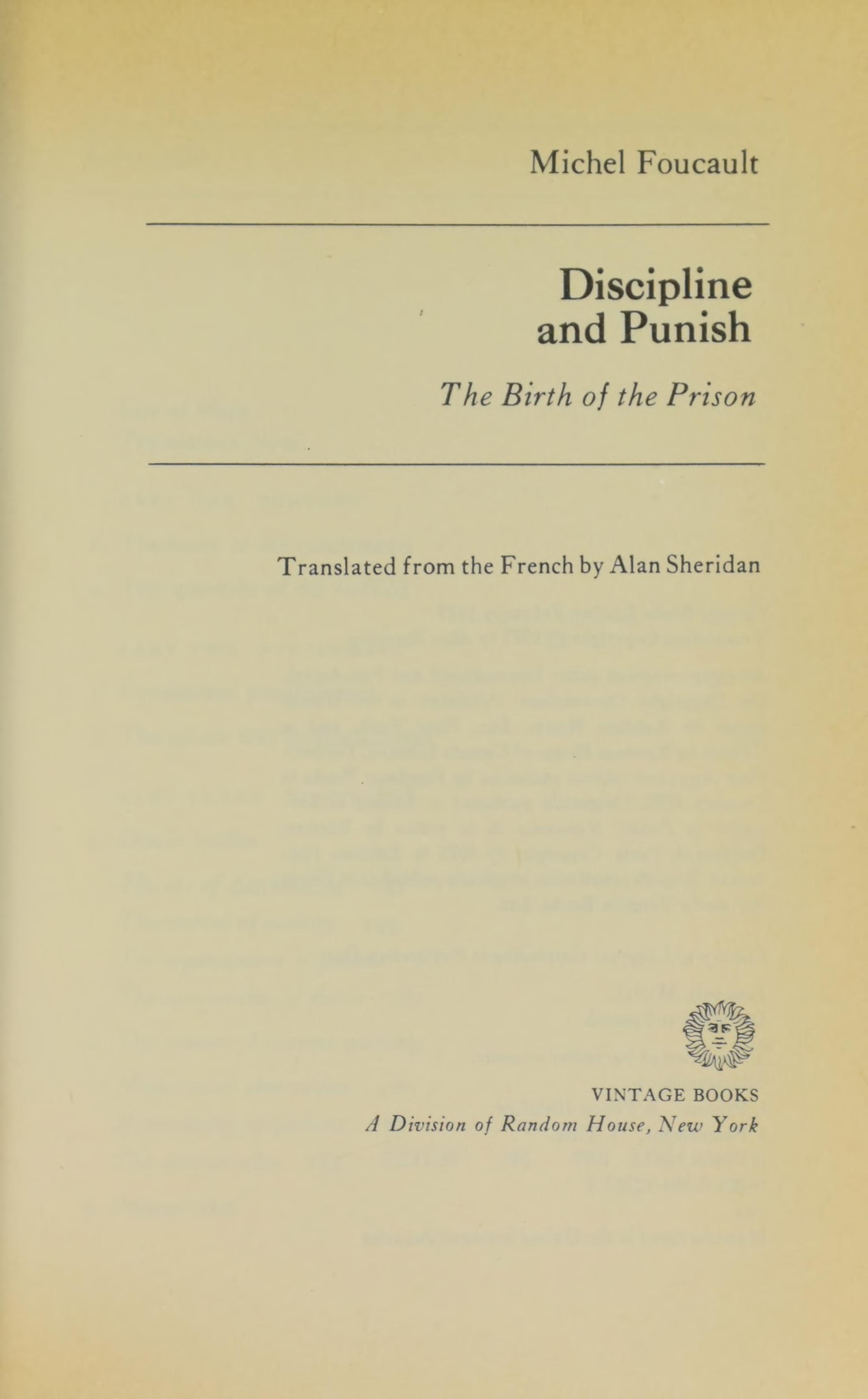 Discipline and Punish